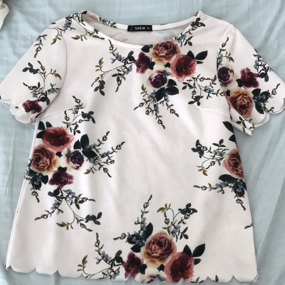 White floral top